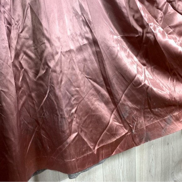 Vintage penny lane wool fur heather grey trench coat jacket women's size M/L - Picture 11 of 13